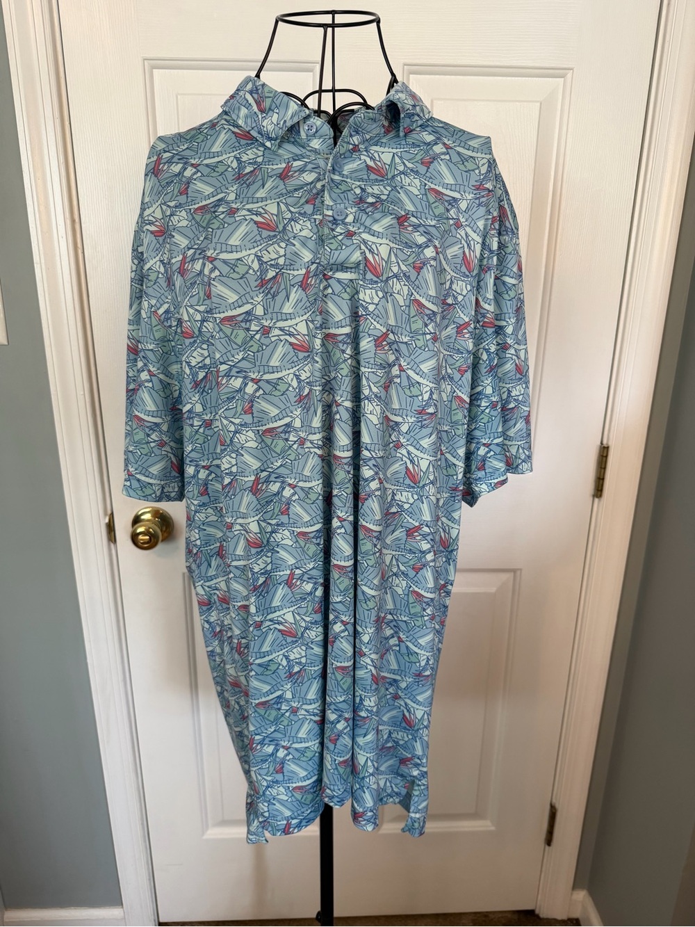 Vineyard Vines Light Blue Sailboat-Print Polo